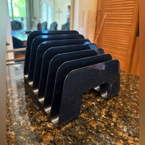 Rubbermaid Black Step Sorter with 6 Compartments